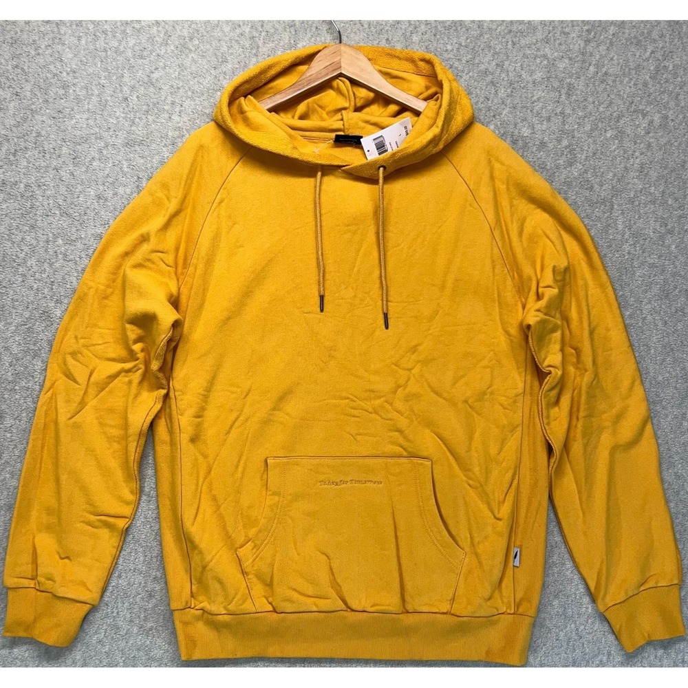 NWT Publish Mens‎ Bowen Pullover Hoodie Mustard Yellow Fleece Raglan Sleeve L